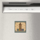 Primitieve vogelhuismagneet magneet (Insitu (Vaatwasser))