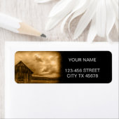 Primitieve westerne boerderij oude schuur etiket (Insitu)