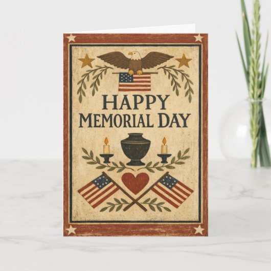 Primitive Americana Memorial Day  Kaart (Voorkant)