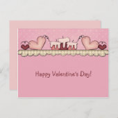 Primitive Country Hearts Bougies Valentines Cartes (Devant / Derrière)