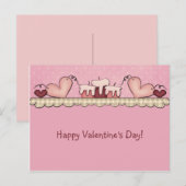 Primitive Country Hearts Candles Valentijnse Kaart (Voorkant / Achterkant)