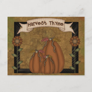 Primitive Country Herfst Harvest Briefkaart