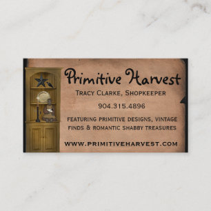 Primitive Harvest Custom Visitekaartje