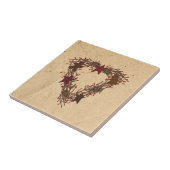 Primitive Holiday Wreatle Tile Tegeltje (Zijkant)