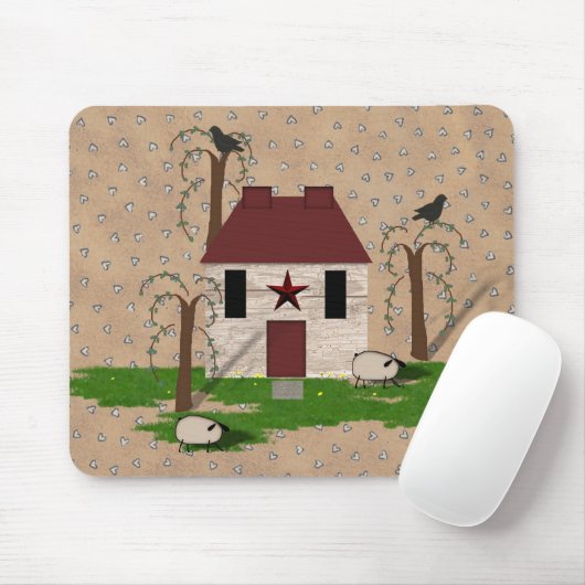 Primitive House Mousepad Muismat (Met muis)