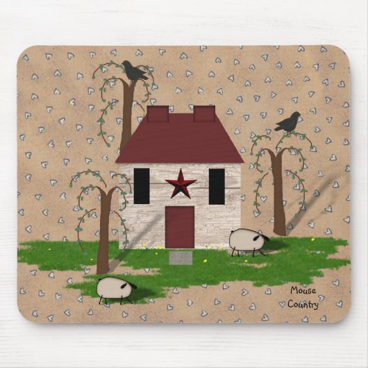 Primitive House Mousepad Muismat (Voorkant)