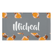 Primitive man with big stick pattern naambadge (Voorkant)