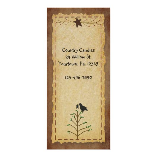 Primitive Pine Tree Rack Kaart (Voorkant)