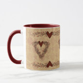 Primitive Pip Berry Heart Wreath Mug (Gauche)