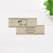 Primitive Sheep Skinny Hang Label Mini Visitekaartjes (Bureau)
