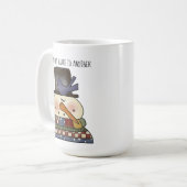 Primitive Snowman Coffee Cup Koffiemok (Voorkant links)