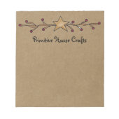 PRIMITIVE STAR & BERRIES ON KRAFT NOTE PAD NOTITIEBLOK (Voorkant)