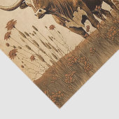 Primitive Texas Longhorns Tissuepapier (Detail)