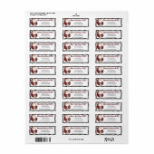 Primitive Waving Santa Claus Return Address Label (Full Sheet)