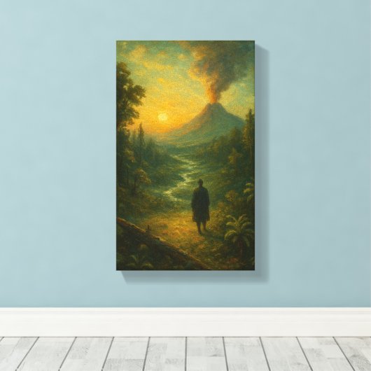 Primordiale Aarde Canvas Afdruk (Insitu (Houten vloer))