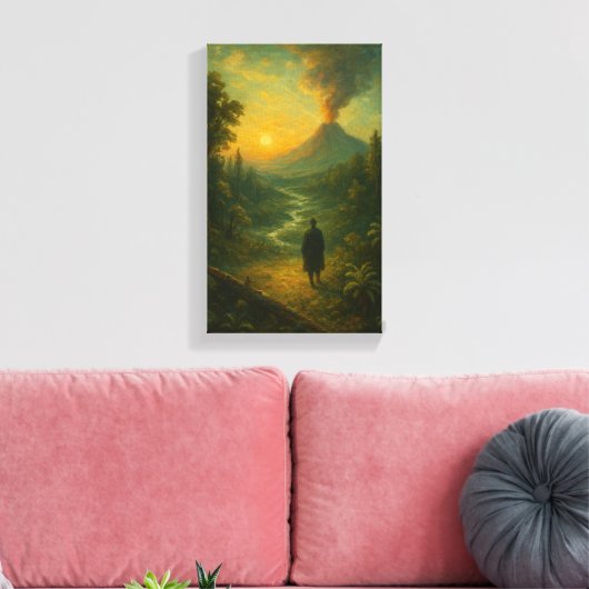 Primordiale Aarde Canvas Afdruk (Insitu (Woonkamer))