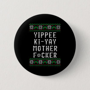 Primotees Uni-volwassenen Zwart Kerstmis - Klein - Ronde Button 5,7 Cm