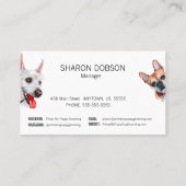 Primp My Puppy Chien Grooming Carte de visite anim (Dos)