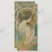 Primrose door Alphonse Mucha (1899) Bladwijzer Menu (Voorkant / Achterkant)