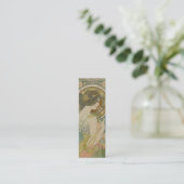 Primrose door Alphonse Mucha (1899) Bladwijzer Mini Visitekaartje (Staand voorkant)
