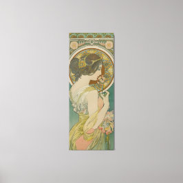 Primrose door Alphonse Mucha Canvas Afdruk
