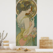 Primrose door Alphonse Mucha Poster (Keuken)