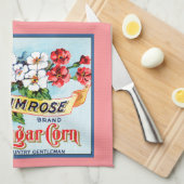 Primrose Flowers Crate Art Kitchen Towel Theedoek (Quarter Fold)