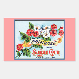 Primrose Flowers Crate Label Art