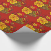 Primrose rood en geel fine art schilderij wrap cadeaupapier (Hoek)
