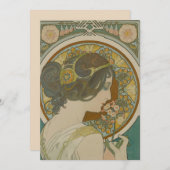 Primrose van Alphonse Mucha (1899) Feestdagenkaart (Voorkant / Achterkant)