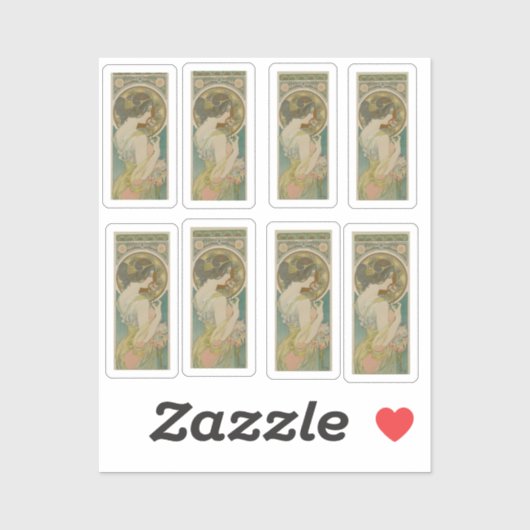 Primrose van Alphonse Mucha (1899) Sticker (Vel)