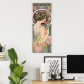 Primrose van Alphonse Mucha - Art Nouveau Poster (Thuiskantoor)