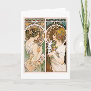 Primroses and Feather, Mucha Kaart