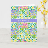 Primroses carte de fête des mères, Salutation suéd (Fleur jaune)