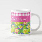 Primroses Jumbo Mug à personnaliser : En vichy ros (Droite)