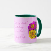 Primula bloemenkunst cadeau mok (Voorkant rechts)