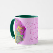 Primula bloemenkunst cadeau mok (Voorkant links)