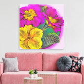 Primula canvas — handomdragerafdrukken afdruk (Insitu (Woonkamer))