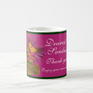 Primula floral art "Bedankt voor je pensionering"  Koffiemok