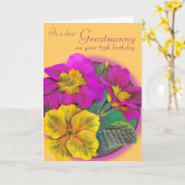 Primula grande nanny carte d'anniversaire fleurie (Fleur jaune)