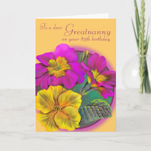 Primula grande nanny carte d'anniversaire fleurie 