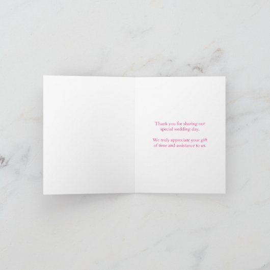 Primula primrose roze bruiloft dank u kaart (Binnen)