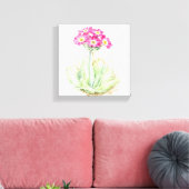 Primula roze canvas fine art wrap print (Insitu (Woonkamer))