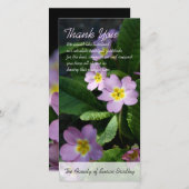Primula Spring Flowers 2 Sympathy Thank You Card Bedankkaart (Voorkant / Achterkant)