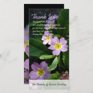 Primula Spring Flowers 2 Sympathy Thank You Card Bedankkaart