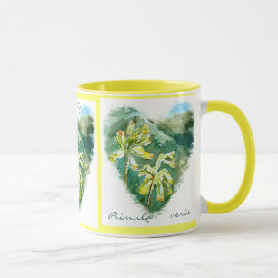 Primula veris Coeur vert Mug