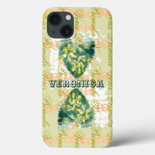 Primula Veris Sand Timer Hearts Name iPhone 13 Hoesje