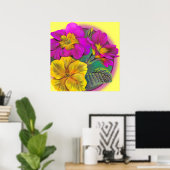 Primula yellow fine art botanische poster print (Thuiskantoor)