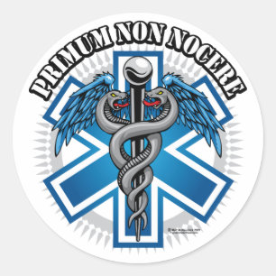 PRIMUM NON NOCERE Combat Medische Ronde Sticker