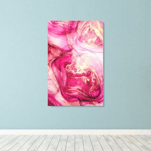 Prin en toile d'encre Abstraite en Bourgogne et en (Insitu (Plancher de Bois))